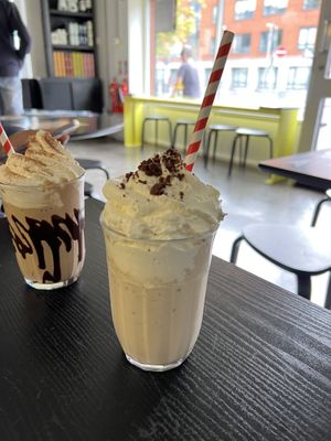 Tiramisu & Mint and Brownie cookie milkshakes  at V-Face in Dublin