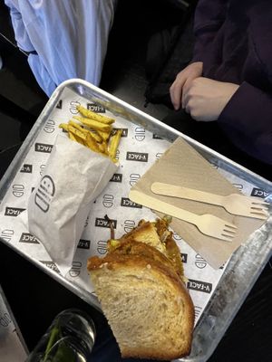 toastie katsu & fries #Veganuary at V-Face in Dublin