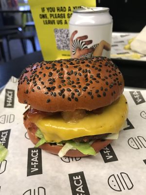 Supersonic vegan burgers, I would recommend V-Face to anyone!! Don’t miss it!   at V-Face in Dublin