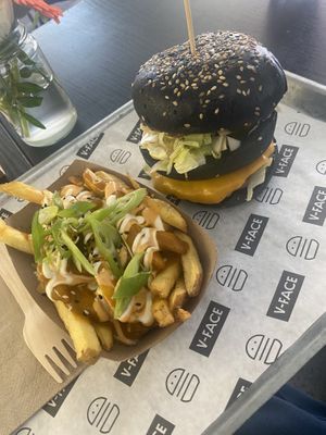The Mac Lad and Katsu curry fries  at V-Face in Dublin