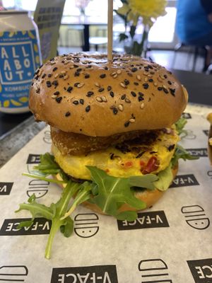 Brunch burger   at V-Face in Dublin