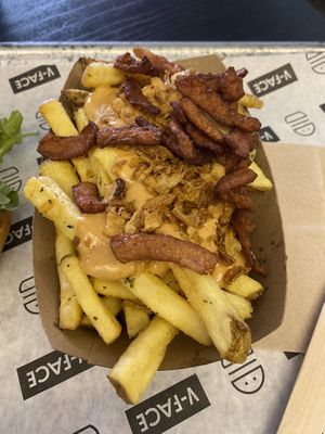 Bacon fries  at V-Face in Dublin