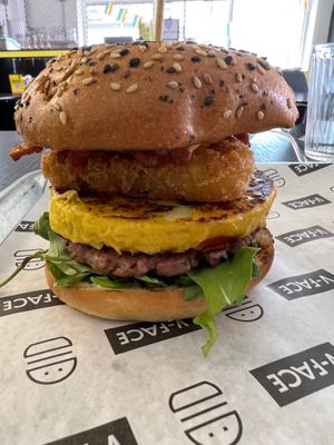 Brunch burger at V-Face in Dublin