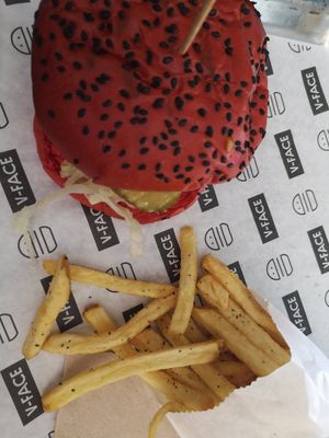 Classic John and fries at V-Face in Dublin