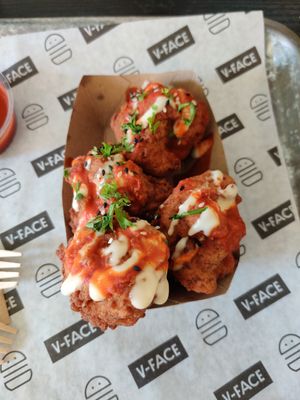 Best hot cauli wings I've ever had! at V-Face in Dublin