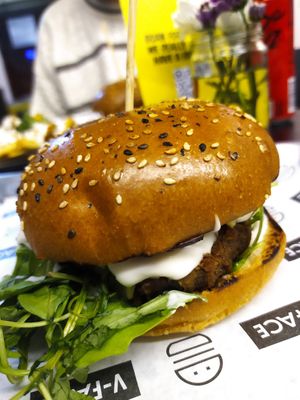 Magic mushie burguer at V-Face in Dublin