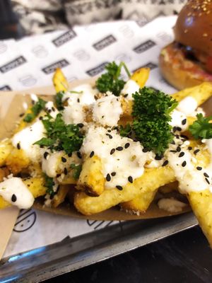 Loaded fries with parmesan at V-Face in Dublin