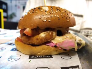 Smoked show burger at V-Face in Dublin