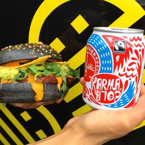 The Hot Chick with organic fairtrade Karma Cola.  at V-Face in Dublin