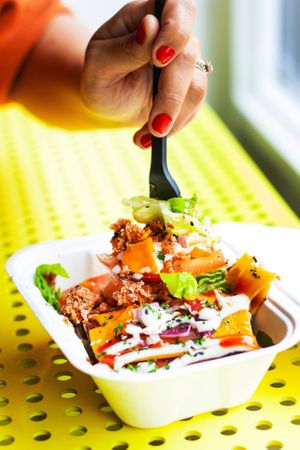 Make any V-burg into a burger bowl, by ditching the bun. All burger bowls are gluten free! 
 at V-Face in Dublin