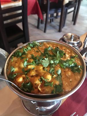 Chana masala at Sabores da India in Alcobaca
