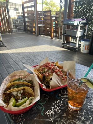 Happy hour TVP tacos & nachos   at Hungry Tiger in Portland