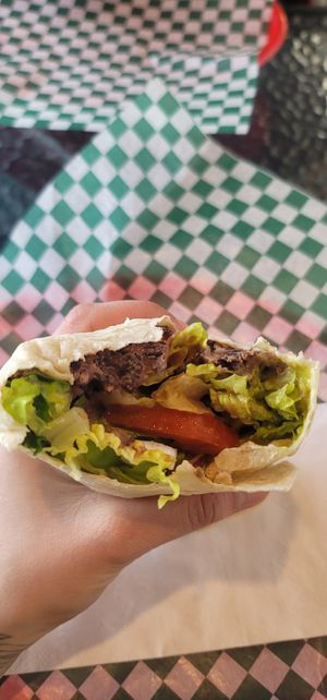 Refried Black Bean Burrito at Angry Vegan in Penticton