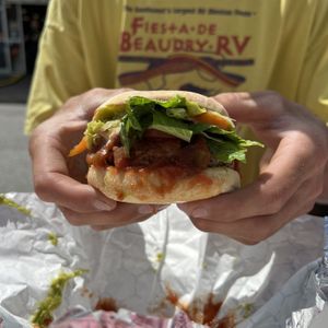 Latin Fiesta Burger  at Angry Vegan in Penticton