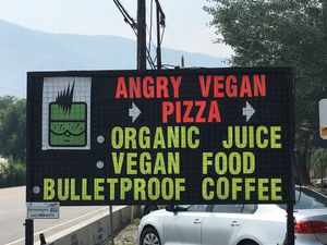 North side of the main road at Angry Vegan in Penticton
