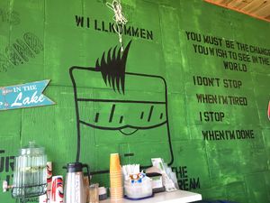 Wise words wall at Angry Vegan in Penticton