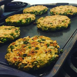 Green warrior burger 🍔  at Angry Vegan in Penticton