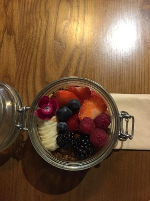 Homamade granola bowl (vegan) at Zenith in Lisbon