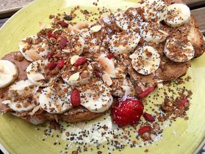 Peanut butter toast at Zenith in Lisbon