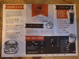 Menu at Beer and Bird in St Ives