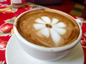 Latte at Rebar Modern Food in Victoria