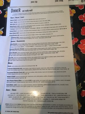 Menu at Rebar Modern Food in Victoria