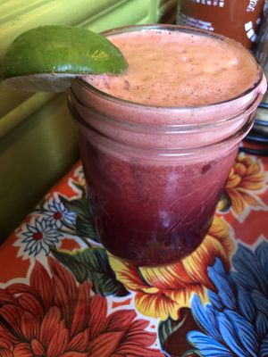 Beet juice with vodka at Rebar Modern Food in Victoria