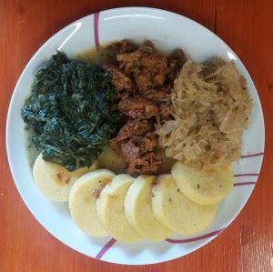 vypecky, zeli, spenat, knedlik at Zdrava Vyziva - Prague 6 in Prague