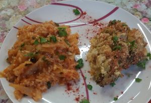 Zelné rizoto po balkánsku. Jáhlový koláč s květákem a brokolicí. at Zdrava Vyziva - Prague 6 in Prague