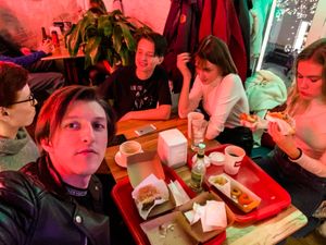 The best place to meet with friends! at Complex Burger in Moscow