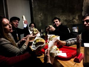 The best place to meet with friends! at Complex Burger in Moscow