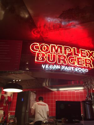 Complex burger, is a unit within a good complex, but comfy seating  at Complex Burger in Moscow