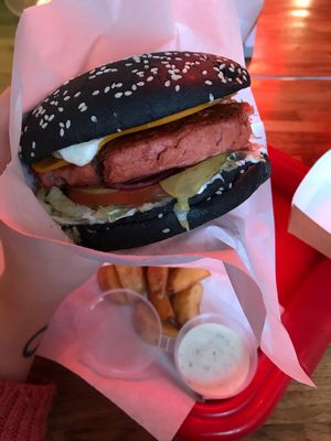 Crazy cow or something burger at Complex Burger in Moscow