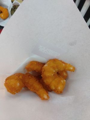 Vegan shrimps. They are soooo delicious! The portion is kind of small, only 4 pieces, but I highly recommned yto try them at least once. at Complex Burger in Moscow