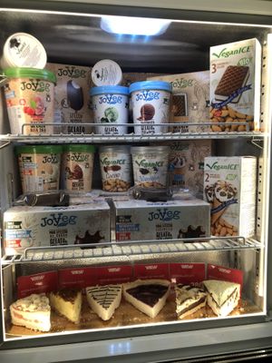 Lots of vegan ice cream options at Complex Burger in Moscow