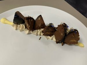 Gianduja hazelnut chocolate ball at Alice e Viola in Collegno