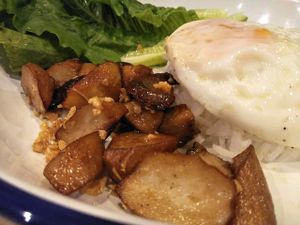 Garlic Mushroom Rice at Bangkok Story in Bangkok