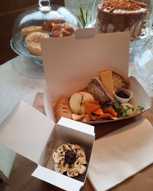 Takeaway cakes and savouries at Cafe Carmel in Bacton