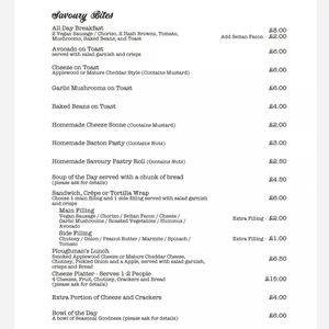 2022 menu #Veganuary at Cafe Carmel in Bacton