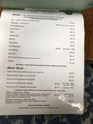 And drinks etc  at Cafe Carmel in Bacton