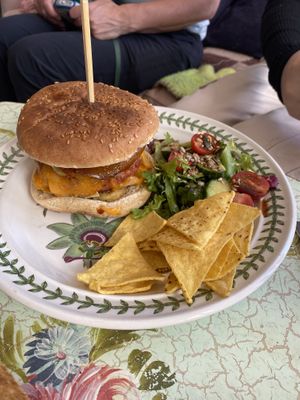 Breakfast burger  at Cafe Carmel in Bacton