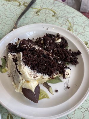Chocolate and caramel cake  at Cafe Carmel in Bacton