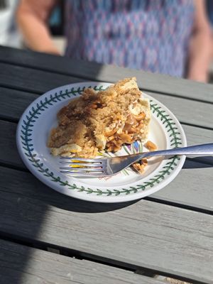 Pretzel and caramel cake at Cafe Carmel in Bacton