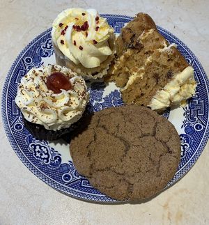 Fab selection of vegan cakes & cookies  at Cafe Carmel in Bacton