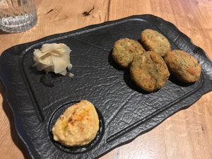 Vegan Falafel Balls and Hummus at Salt in Tirana