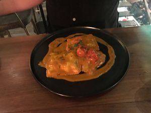 Vegetarian ravioli at Salt in Tirana