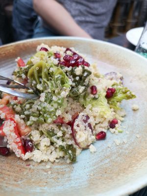 very tasty kale quinoa salad! at Salt in Tirana