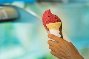 ice cream at Levendula Kezmuves Fagylaltozo in Szeged