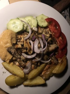 Vegan Gyros at Aubergine Cafe in Corfu