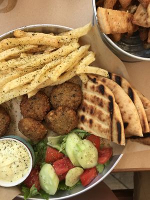 falafel at Aubergine Cafe in Corfu